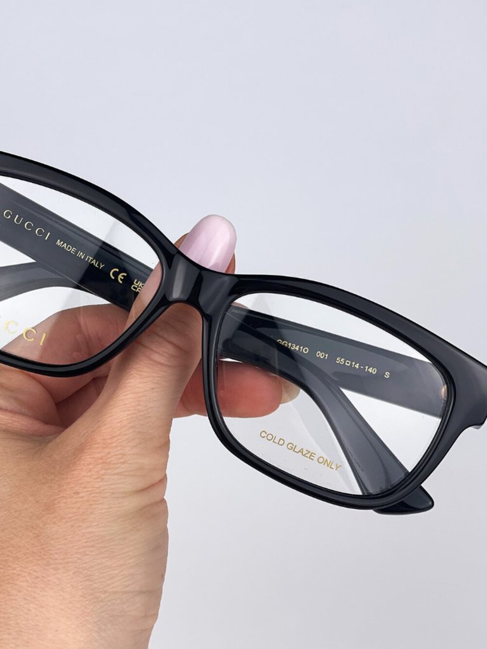 GUCCI GG1341O 001 BLACK SQUARE UNISEX EYEGLASSES